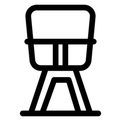 chair line icon vector illustration isolated on white background