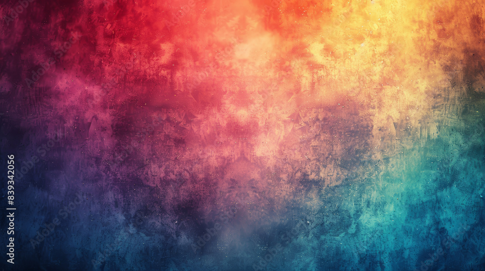 Poster vibrant textured background with a blend of colors transitioning from red to blue. perfect for artis