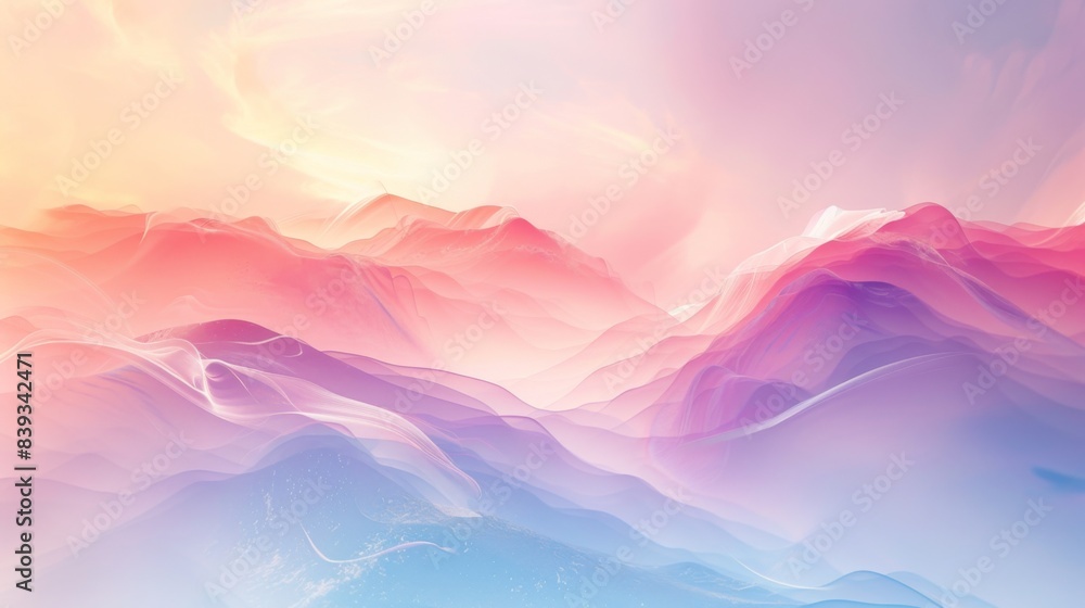 Poster A soft, dreamy abstract background with gentle gradients and subtle textures, creating a tranquil atmosphere