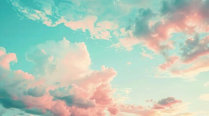 tranquil pastel sky with soft dreamy clouds perfect for serene social media backgrounds minimalist photography