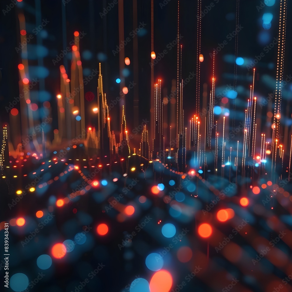 Poster dynamic motion graphic animation illustrating sector rotation within a index