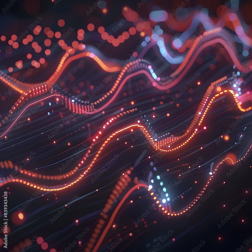 Poster dynamic motion graphic animation illustrating sector rotation within a index