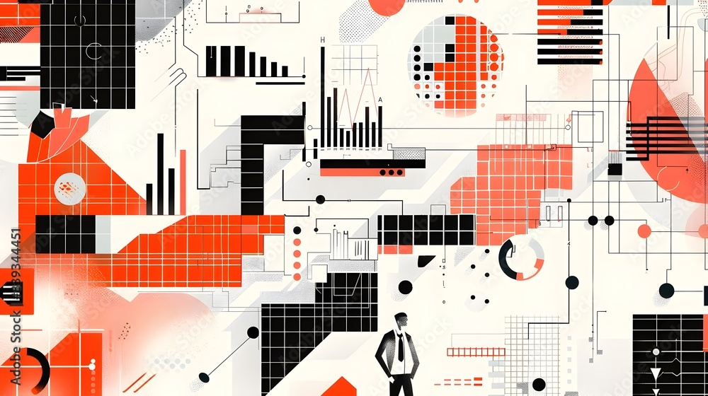 Poster minimalist showcasing the key components and factors driving index performance