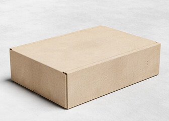 Cardboard box on top of cement floors, useful for mockup