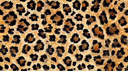 Leopard skin pattern, leopard print background with texture of real animal fur and spots for fashion design or wallpaper SEAMLESS PATTERN