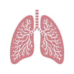 Human lung flat design