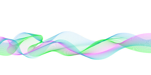 Vector glowing colorful blue, pink wavy tech lines modern abstract background. Technology wave lines with swirl, frequency sound wave, twisted curve lines with blend effect.