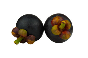 Mangosteen isolated on transparent.