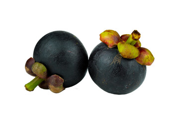 Mangosteen isolated on transparent.