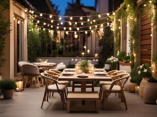 A serene empty tabletop set in a cozy restaurant
