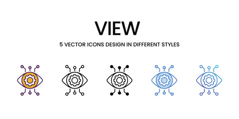 View icons vector set stock illustration.