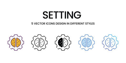 Setting icons vector set stock illustration.