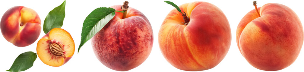 Peach isolated on transparent background, Peach png no background, fruit ingredient food png