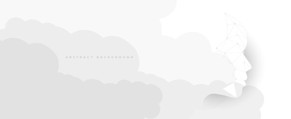 Fototapeta premium Abstract Artificial intelligence. Cloud computing. Machine learning. Technology web background. Virtual concept futuristic background. Vector art.