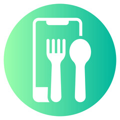 restaurant app gradient icon