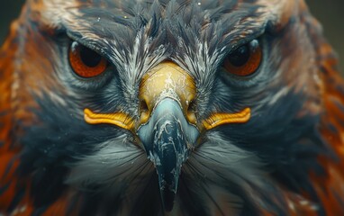  Close View Hawks Face