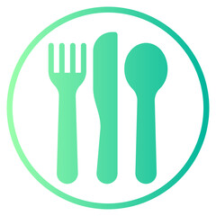cutlery gradient icon