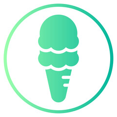 ice cream gradient icon