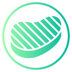 Fototapeta premium steak gradient icon