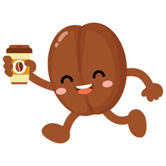 Funny coffee bean Holding Coffee Cup