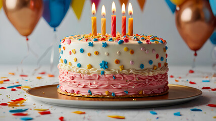 birthday cake and candles