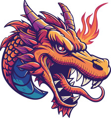 red dragon head mascot
