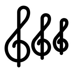 Obraz premium music glyph icon