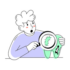 Download doodle mini illustration of cavity checkup