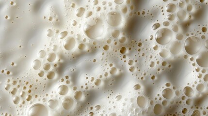 Milk or cream texture background with bubbles.