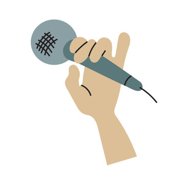 recommend clip art: Hand with microphone icon clipart avatar logotype isolated vector illustration