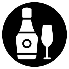wine glyph icon