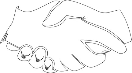 happy friendship day hand shake sketch