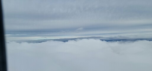 flight above european mainland and sea coast