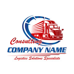 Consulting transport contract service logo design vector