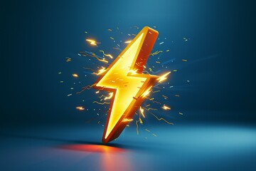 lightning bolt icon on dark background