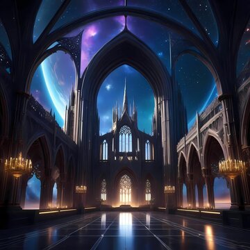 medieval-inspired-space-station-engulfed-in-a-spectrum-of-awe-inspiring-architecture - 1
