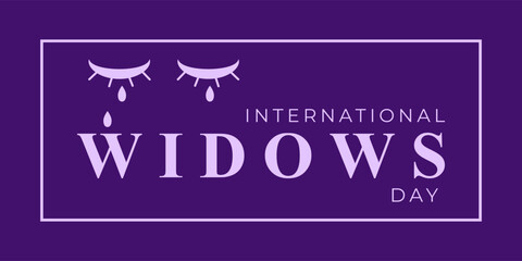 Vector illustration of International Widows Day social media feed template