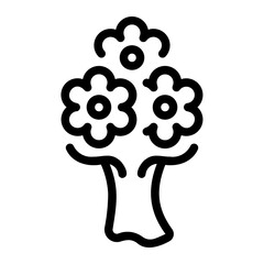 flowers line icon