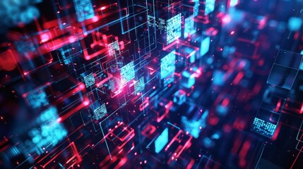 Obraz premium Futuristic Digital Matrix