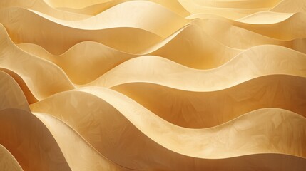 An abstract artwork with minimal organic patterns in warm golden tones, inspired by the gentle curves of sand dunes.