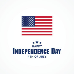 Happy 4th of July, independence day of USA. greeting card, background, banner american national flag. Vector illustration