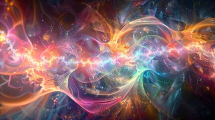 Fototapeta premium Abstract composition showcasing intricate fractal patterns and shapes