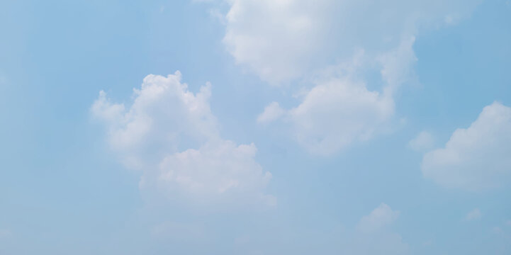 Blue sky with cloud background. Natural and cloudy fresh blue sky background. Blue sky with some white clouds