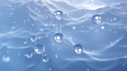 sodium acetate molecular structure, 3d model molecule, e262, structural chemical formula view from a microscope