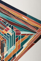 Generative AI A unique boho minimalist artwork featuring a simple yet rich blend of natural elements, geometric motifs, and tranquil color palette, A distinctive boho minimalist piece, Cool Boho Arts.