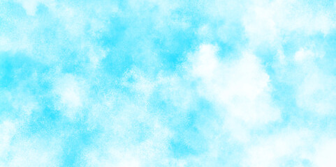 Brush-painted blurred and grainy paint aquarelle Abstract light sky blue grunge texture, blurred and grainy Blue powder explosion on white background, Classic brush painted Blue sky.