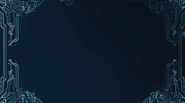 Sleek Artificial Intelligence Themed PowerPoint Slide Template with Glowing Circuit Board