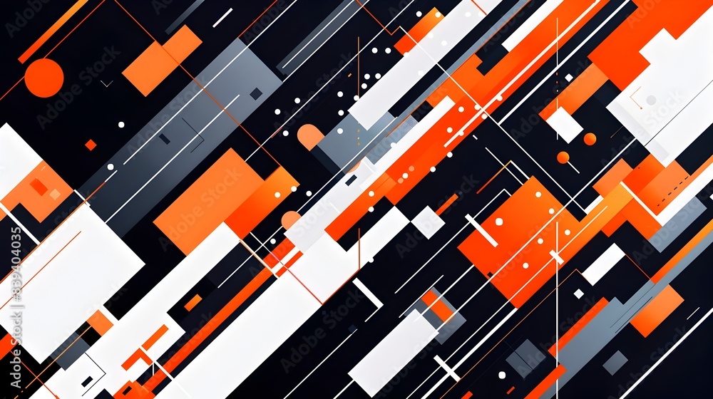 Aufkleber bright digital workspace minimalistic abstract graphic design pattern backdrop