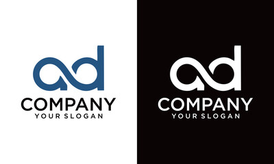 AD business company letter logo design