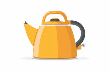 Obraz premium Modern 64-Bit Tea Kettle Vector Illustration on White Background